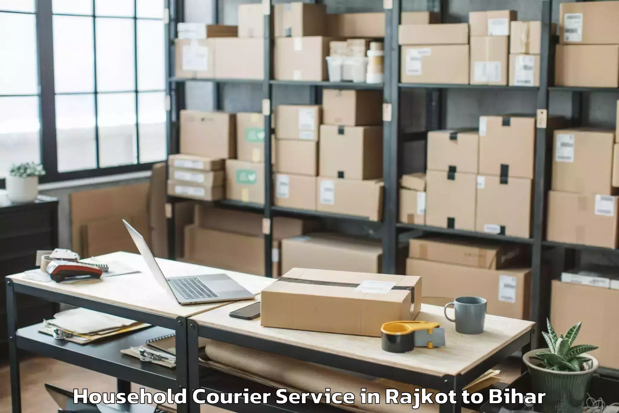 Professional Rajkot to Luckeesarai Household Courier